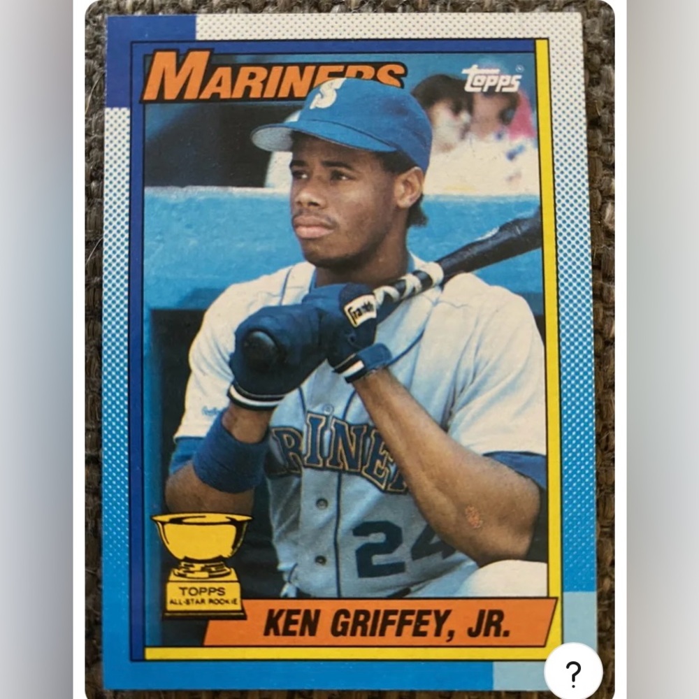 1990 Topps Ultra Rare KEN GRIFFEY JR All-Star Rookie #336 Bloody Scar ERROR Card